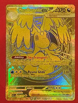 Pokemon TCG: MEGA DRAGONITE EX #295/217 * Gold Hyper Rare * English - Image 5