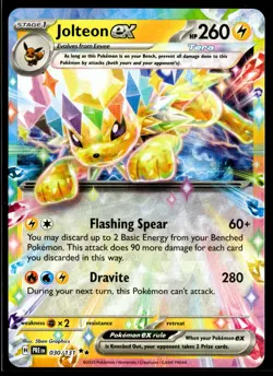 2025 TCG Pokemon #030 Jolteon ex 030/131 Holo Prismatic Evolutions - Image 1