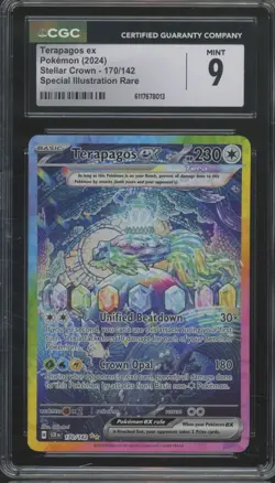 2024 Pokemon Stellar Crown Special Illustration Rare Peraoagis ex Mint CGC 9 - Image 1