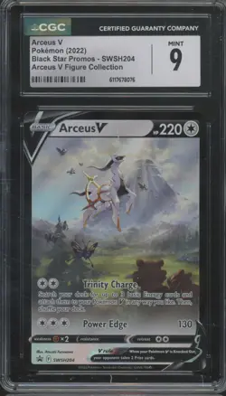 2022 Pokemon Black Star Promo Figure Collection #SWSH204 Arceus V Mint CGC 9 - Image 1