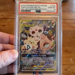 2019 POKEMON SUN & MOON COSMIC ECLIPSE TOGEPI & CLEFFA & IGGLYBUFF GX PSA 10 - Image 1