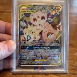 2019 POKEMON SUN & MOON COSMIC ECLIPSE TOGEPI & CLEFFA & IGGLYBUFF GX PSA 10 - Image 3