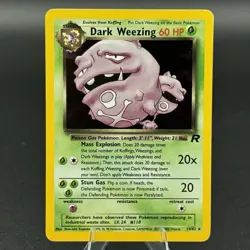 Pokemon TCG Dark Weezing Team Rocket 14/82 Holo Unlimited Holo Rare - Image 1