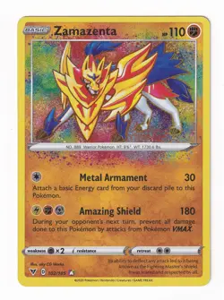 Zamazenta 102/185 - Vivid Voltage - LP Amazing Rare - Pokemon TCG - Image 1