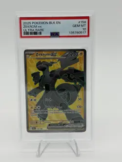 Pokemon TCG Zekrom EX Black Bolt #158 Ultra Rare PSA 10 Gem Mint 💎 - Image 1