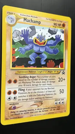 Machamp 43/53 NM/Almost Mint Wotc Black Star Promo Pokemon TCG Regular - Image 2