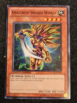 Yugioh! Amazoness Swords Woman - GLD3-EN006 - Limited Edition NM - Image 1