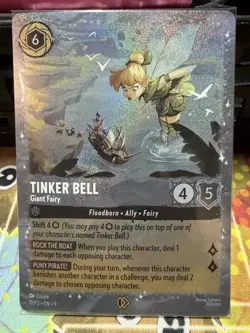 Tinker Bell Giant Fairy Glitter Foil Promo Disney Lorcana Fabled New Sealed - Image 1