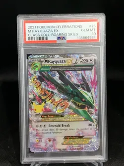 Pokemon TCG M Rayquaza EX Celebrations Card 76/108 PSA 10 - Image 1