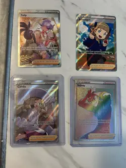 Pokemon Trainer Supporter Full Art Holo Card Lot Tulip Caitlin Gloria 8 Cards - Image 1