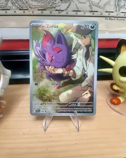 Pokemon N's Zorua 189 Sv: Scarlet & Violet Promo Cards Holo IR NM - Image 1