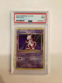 Pokemon Mewtwo 014/034 Trading Card Game Classic Holo PSA 9 - Image 1