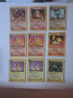 Pokemon Vintage Card Lot 2000 Team Rocket (9) Cards - Image 1
