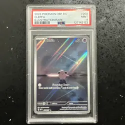 Pokemon TCG Cleffa Obsidian Flames Illustration Card 202/197 PSA 9 - Image 1