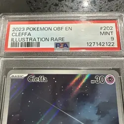 Pokemon TCG Cleffa Obsidian Flames Illustration Card 202/197 PSA 9 - Image 2