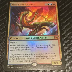 Magic: The Gathering North Wind Avatar Foil 0162 Dragon Spirit 5/5 TMT 2URR - Image 1