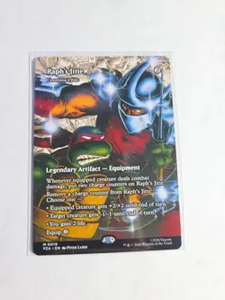 Raph's Jitte (Borderless) - 0019 - PZA Teenage Mutant Ninja Turtles TMNT MTG NM - Image 1
