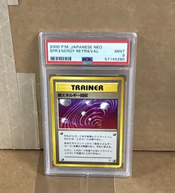 2000 Japanese Pokemon Neo Genesis Trainer Super Energy Retrieval , PSA 9 MINT - Image 1
