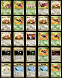 Pokemon 1996 1999 Vintage Base Set 100 Card Lot Old Back Japanese ALL NP NM - Image 3