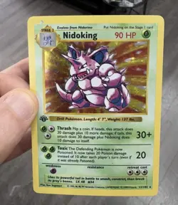 Nidoking Holo Base Set 1st Edition Shadowless 11/102 Vintage Pokemon - Image 2