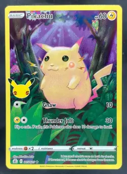 2021 Pokemon Sword & Shield Celebrations Pikachu Holo #005/025 - Image 1
