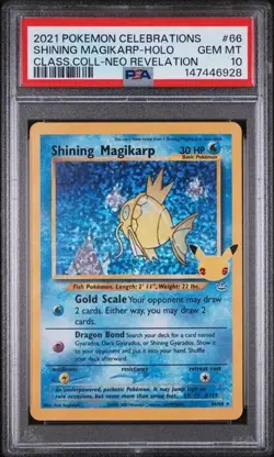 PSA 10 Shining Magikarp Holo 66 Celebrations Classic Collection Pokemon - Image 1