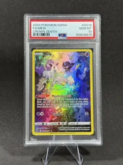 2023 Pokemon SWSH Crown Zenith Mew GG10/GG70 PSA 10 Gem MintFull Art - Image 1