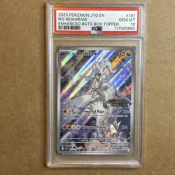 2025 POKEMON JTG EN-JOURNEY TOGETHER #167 N'S RESHIRAM PSA 10 - Image 1