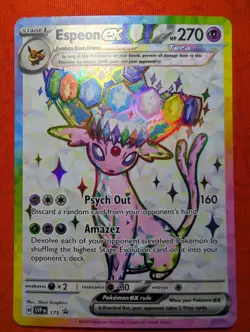 Pokemon Espeon ex SVP175 Scarlet & Violet Promo Cards Holo Prismatic Evolutions - Image 2