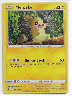 Pokemon Morpeko SWSH012 Holo Rare Promo Card (LP) - Image 1