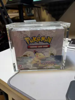 Pokemon TCG Sword & Shield: Vivid Voltage Booster Box SEALED w/ Acrylic Case - Image 1