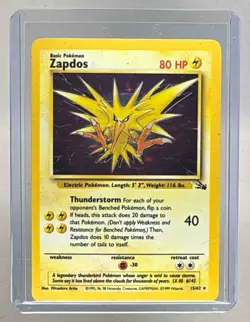 Zapdos 1999 Pokemon Fossil #15 - Image 1