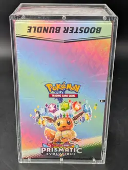 Pokemon SV8.5 Prismatic Evolutions Sealed Booster Bundle Display W/Acrylic Case - Image 1