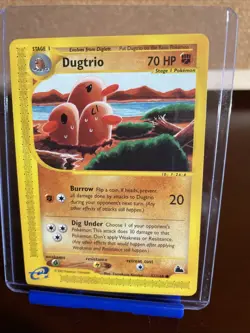 Pokemon Card - Dugtrio Skyridge 52/144 Non-Holo 2003 LP+ / NM - Image 1