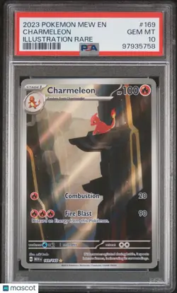 Charmeleon Illustration Rare PSA 10 169/165 2023 Pokemon Mew EN 151 - Image 1