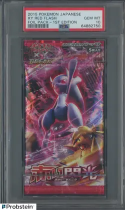 2015 Pokemon Japanese XY Red Flash Booster Foil Pack 1st Edition PSA 10 GEM MT - Image 1