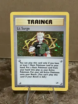 Pokemon Lt. Surge 17/132 Gym Heroes Unlimited Holo Rare Card WOTC - Image 2