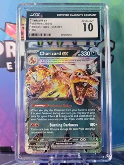 CGC 10 GEM MINT Charizard ex 054/091 Pokemon Obsidian Flames Holo Double Rare - Image 1