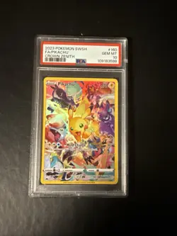 Pokemon Pikachu Secret Rare Full Art Holo Crown Zenith 160/159 PSA 10 2023 - Image 1