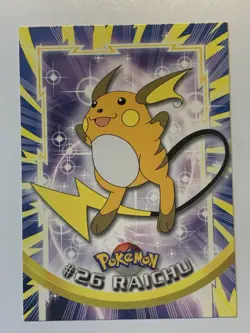 1999 Topps Pokemon TV #26 Raichu Blue Logo (A) FREE COMBINED SHIPPING - Image 1