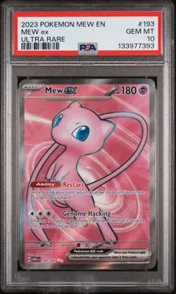 2023 POKEMON MEW EN-151 #193/165 MEW ex ULTRA RARE Full Art PSA 10 - Image 1