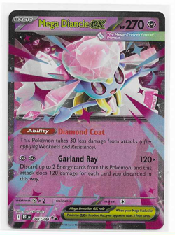 POKEMON MEGA DIANCIE EX 041/094 PHANTASMAL FLAMES DOUBLE RARE HOLO (NEVER PLAYED - Image 1