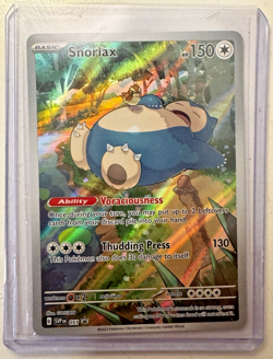 Pokemon TCG Snorlax Illustration Rare Scarlet and Violet 151 ETB Promo GM - Image 1