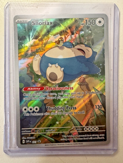 Pokemon TCG Snorlax Illustration Rare Scarlet and Violet 151 ETB Promo GM - Image 2