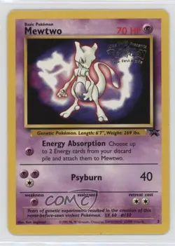 Pokemon The First Movie - Mewtwo WOTC Black Star Promo #3 1999 - Image 1