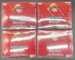 Lot of (4) One Piece EN OP13 Carrying on His Will Booster Boxes Sealed - Image 1