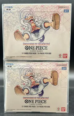 Lot (2) One Piece EN Awakening in the New Era Booster Box Sealed w/ Plastic Case - Image 1