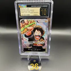 CGC PRISTINE 10 MONKEY D. LUFFY #P-075 SAIKYO JUMP PROMO 2024 ONE PIECE JPN 36 - Image 1