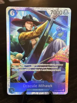 One Piece Emperors in the New World OP09-048 Character Dracule Mihawk halo - Image 1