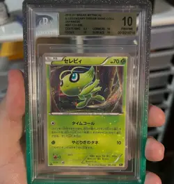 BGS 10 Pristine Celebi #001 CP5 Japanese XY 2016 Pokemon Trading Card Vintage - Image 1